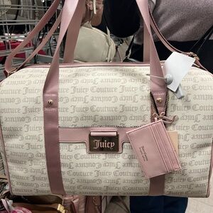 Juicy Couture Pink and Cream Travel Bag